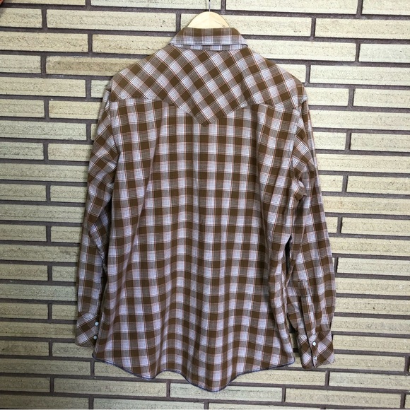 Vintage 60's Western Style Shirt - Chest 46 - Unisex - Cotton Button Down - Med - Picture 4 of 14